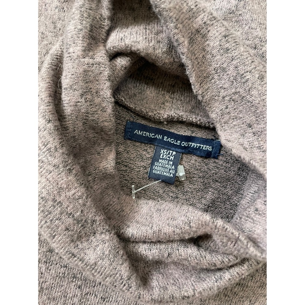 American Eagle Y2K Dress Women XS Mauve Purple Excellent Turtleneck Marled Knit - Picture 4 of 8